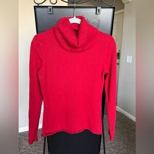 Marisa Christina Vibrant Red Cowl Neck Sweater